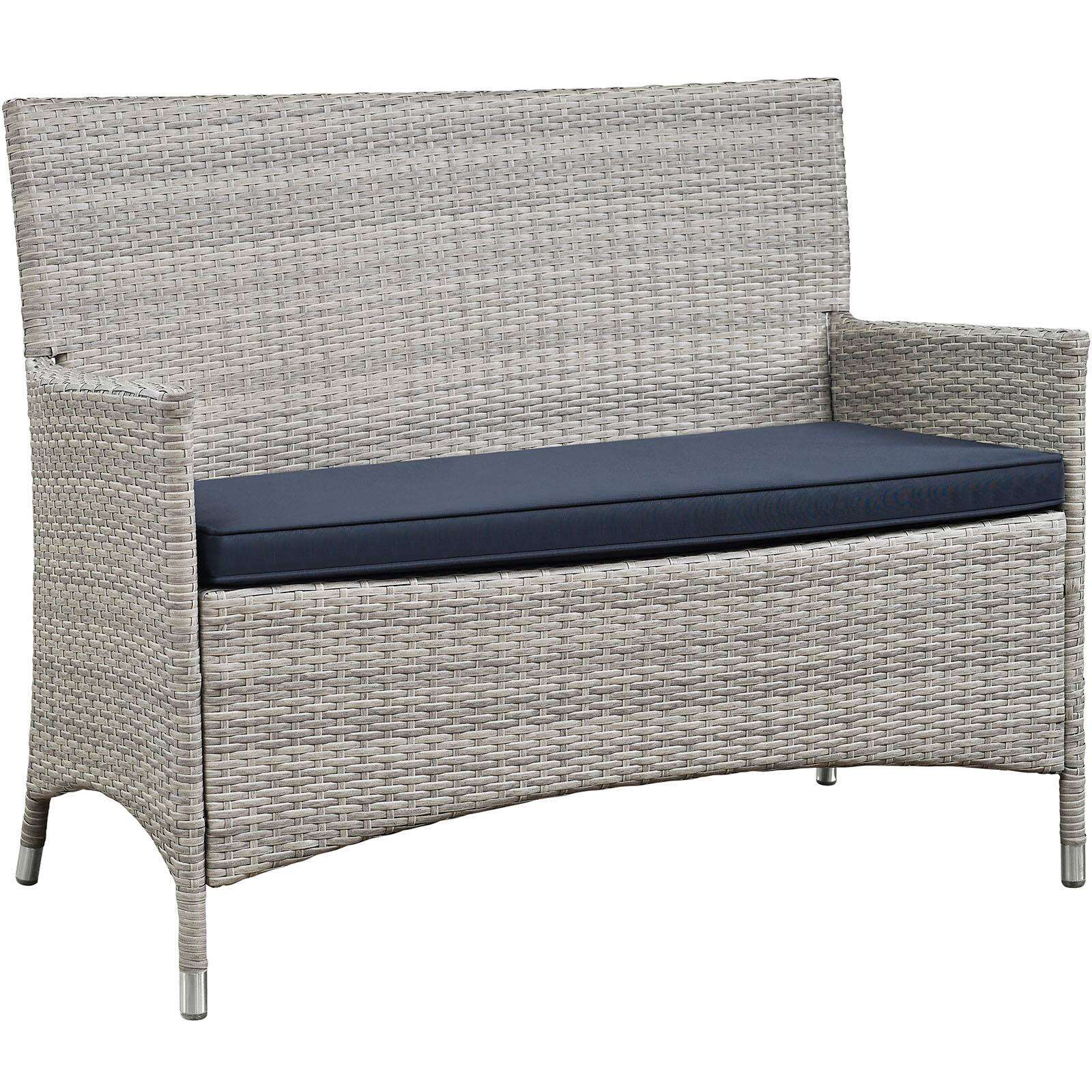Bridge 4 Piece Outdoor Patio Patio Conversation Set by Modway Light ...