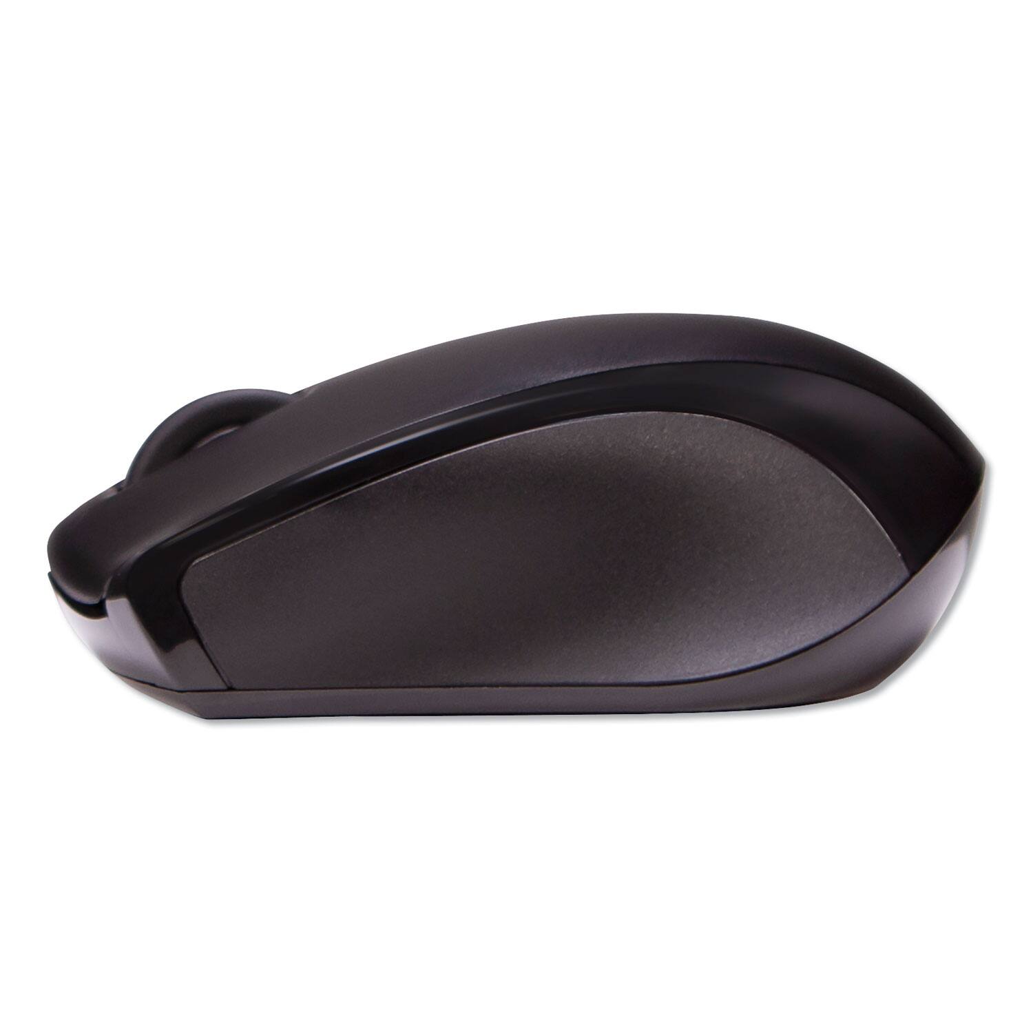 Left. Innovera - Compact Mouse 2.4 GHz Frequency/26 ft Wireless Range Left/Right Hand Use Black - Black.