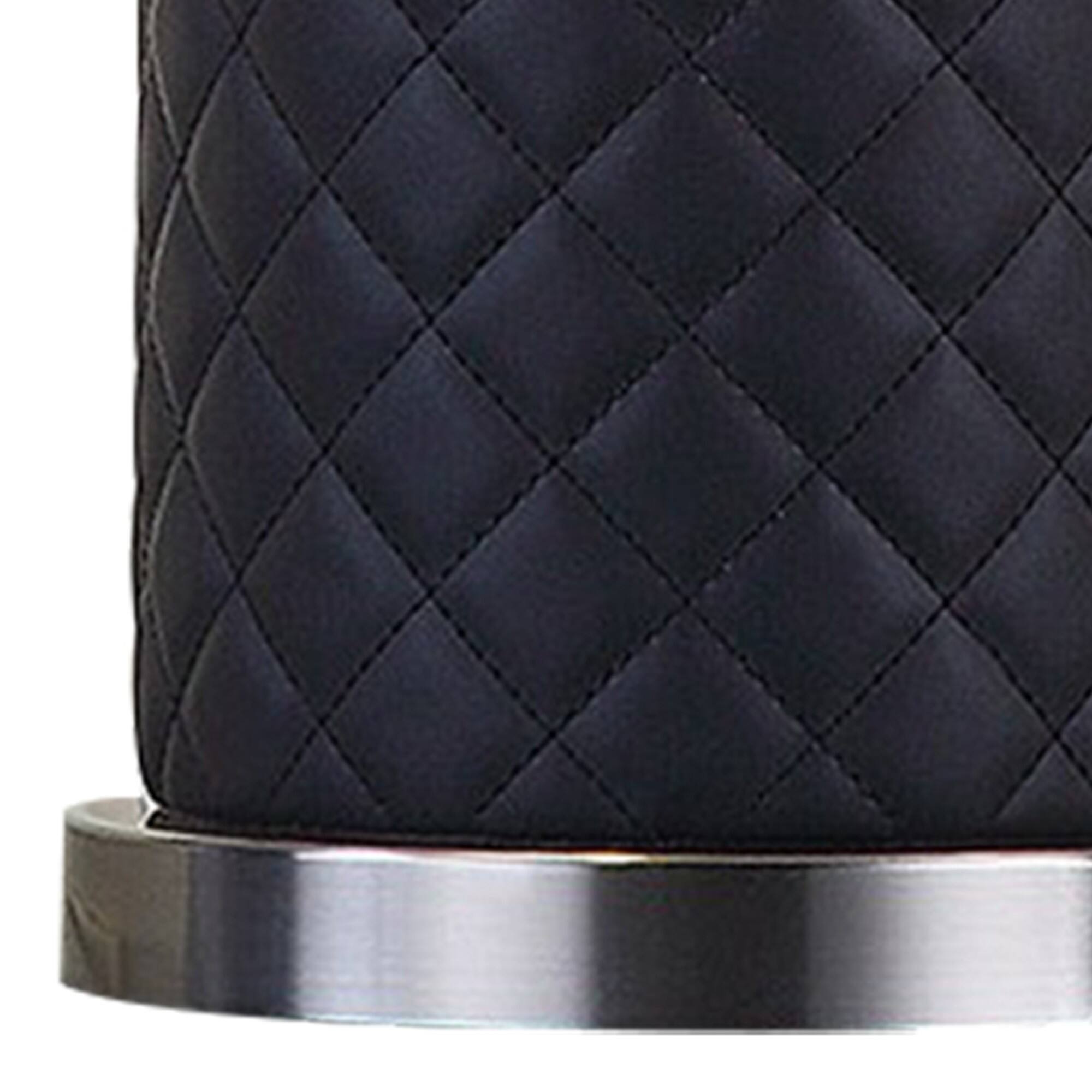 Manhattan Lane Aria 21 Inch Table Lamp, Round, Dome Shade, Faux Leather ...