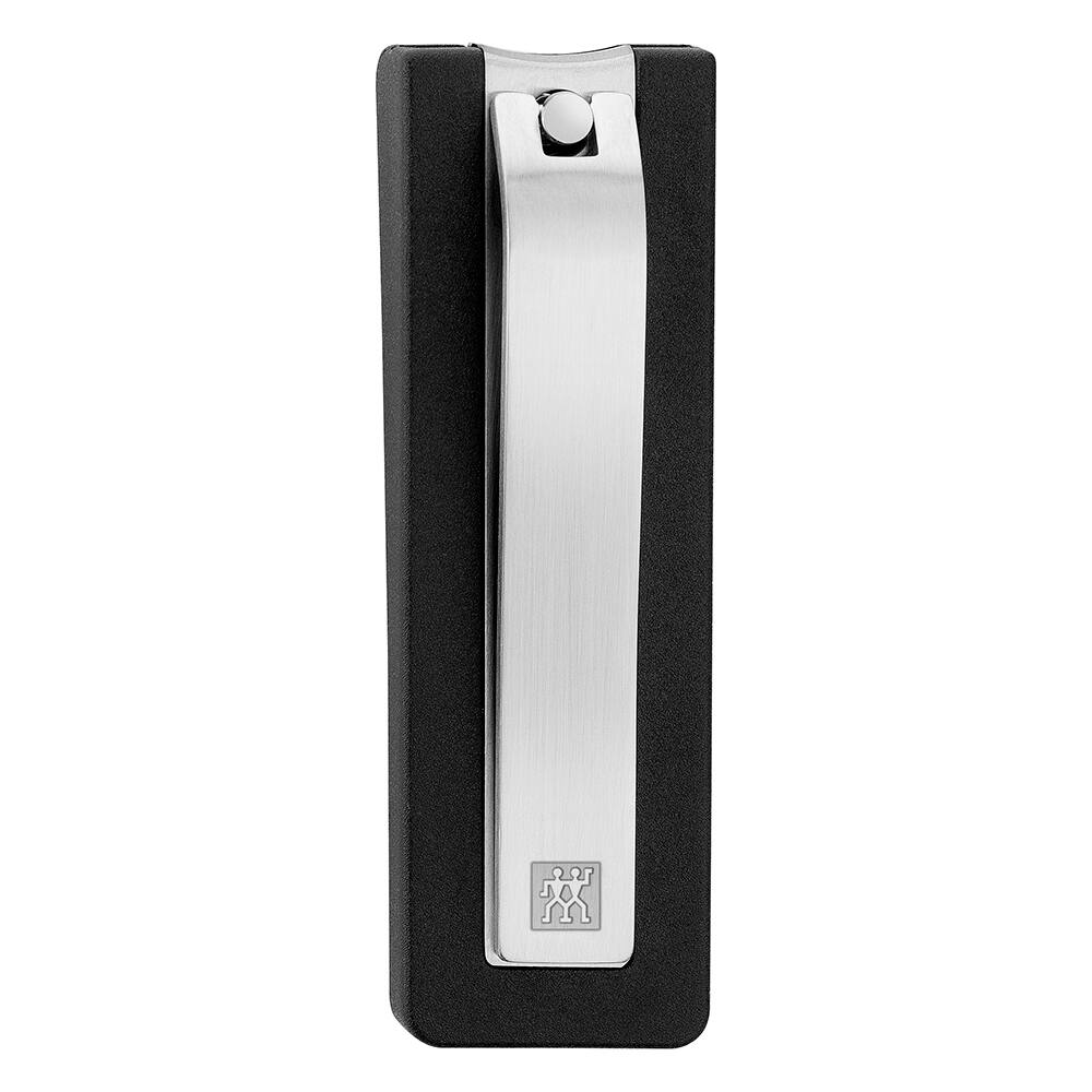 Front. ZWILLING - ZWILLING Nail Clipper (with nail catch box, fingers and toes, slightly curved blade), Premium, Black, 3 in - Stainless Steel.