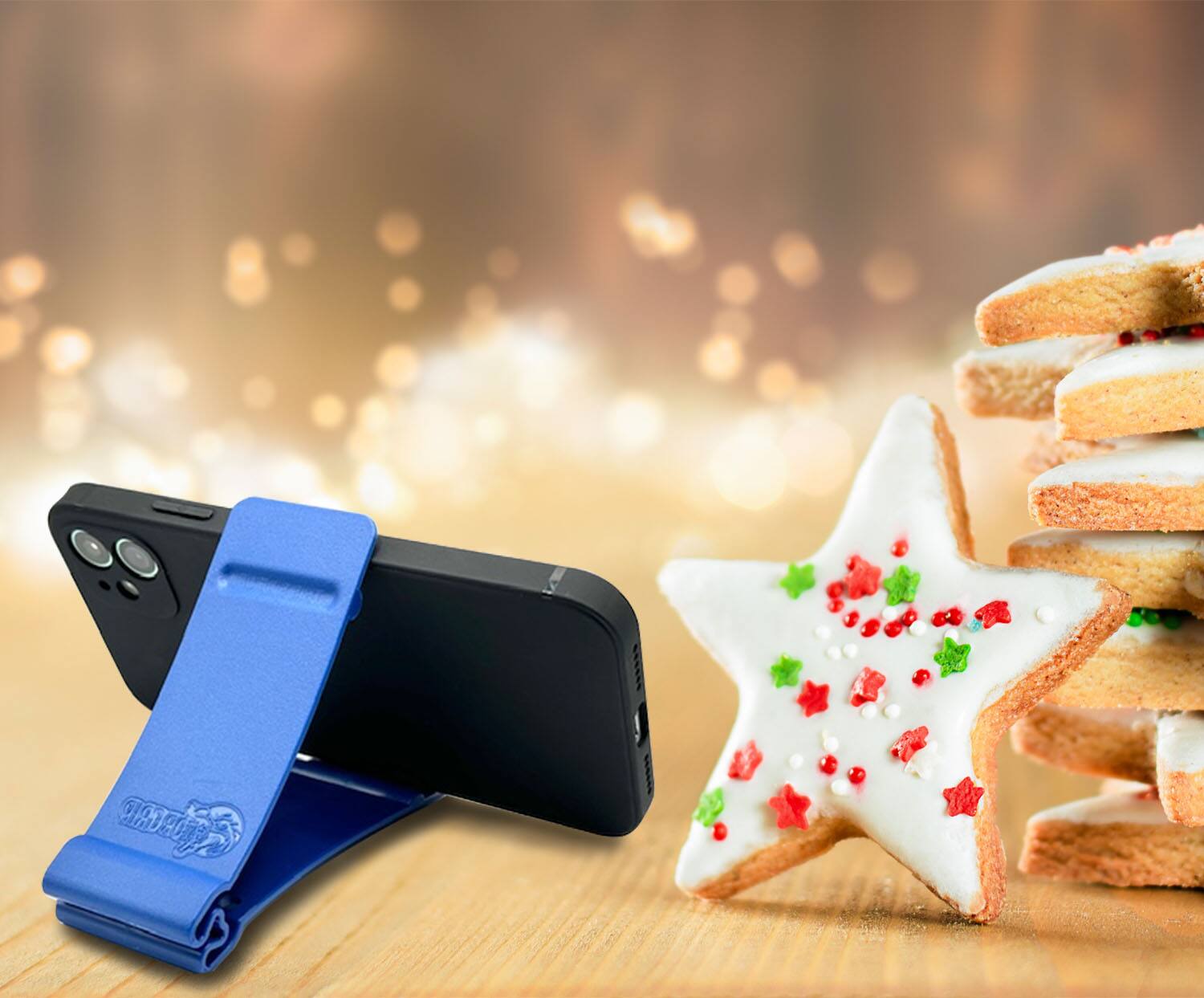 Back. GoBrands - GatorGrip Phone Stand - Blue.