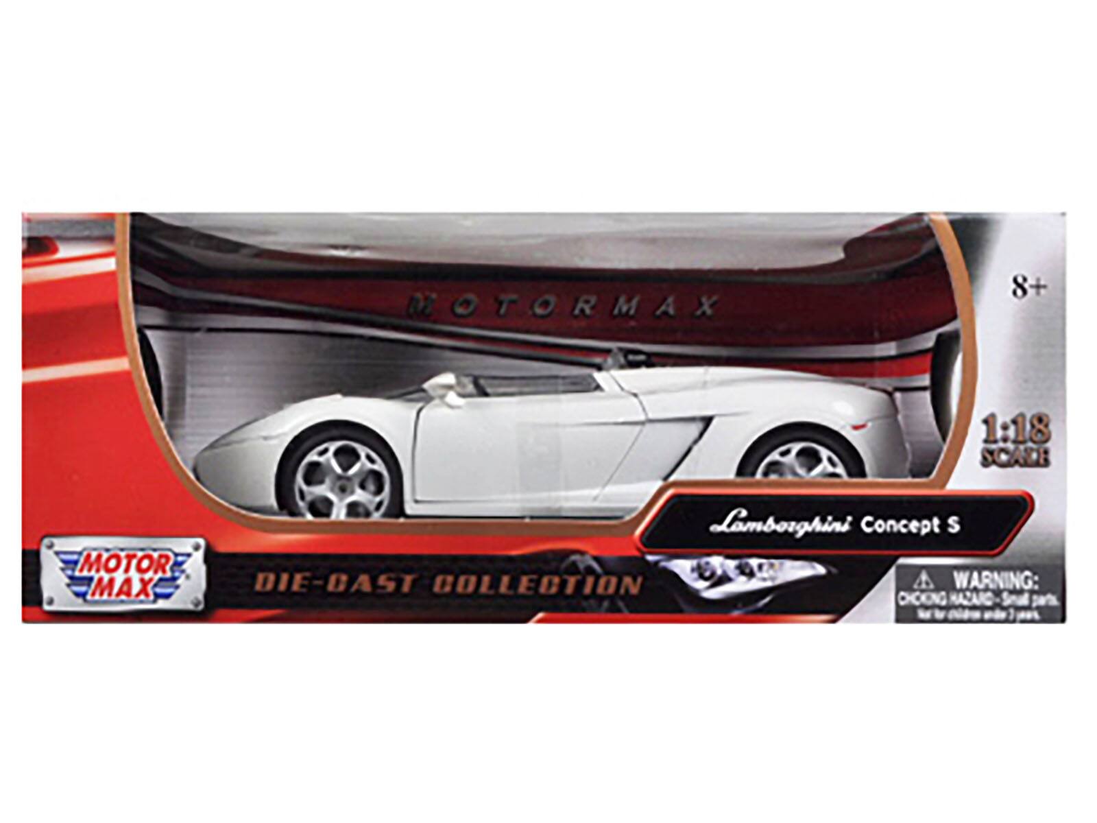 MOTORMAX 8+ 1:18 SCAFE MOTOR MAX Lomborghini Concept S DIE-CAST COLLECTION  
WARNING: CHOKING HAZARD - Small parts. Not for children under 3 years.