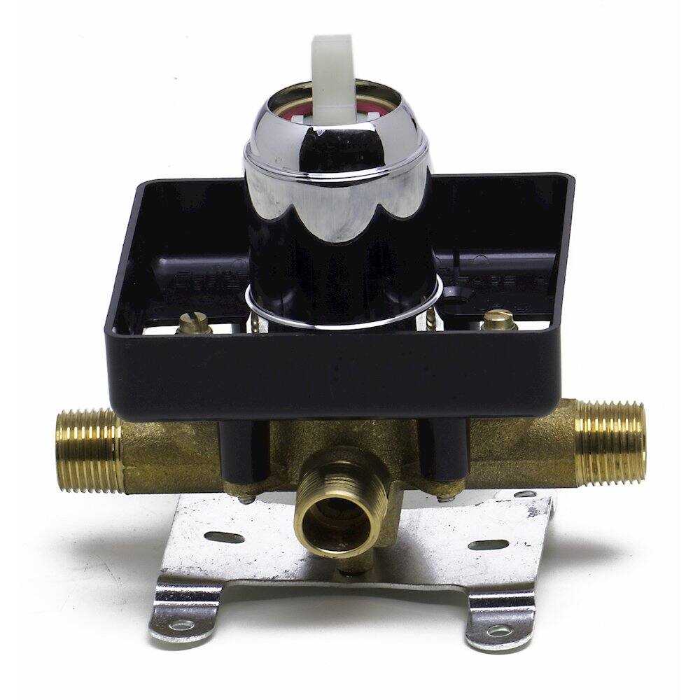 Alt View 1. Alfi - Polished Chrome Shower Valve Mixer With Square Lever Handle - Silver.