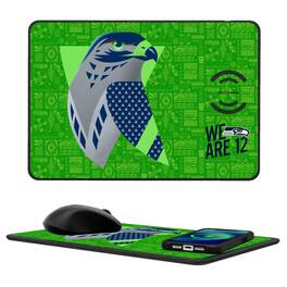 Keyscaper - Seattle Seahawks 2024 Illustrated Limited Edition Wireless Charger and Mouse Pad - Black