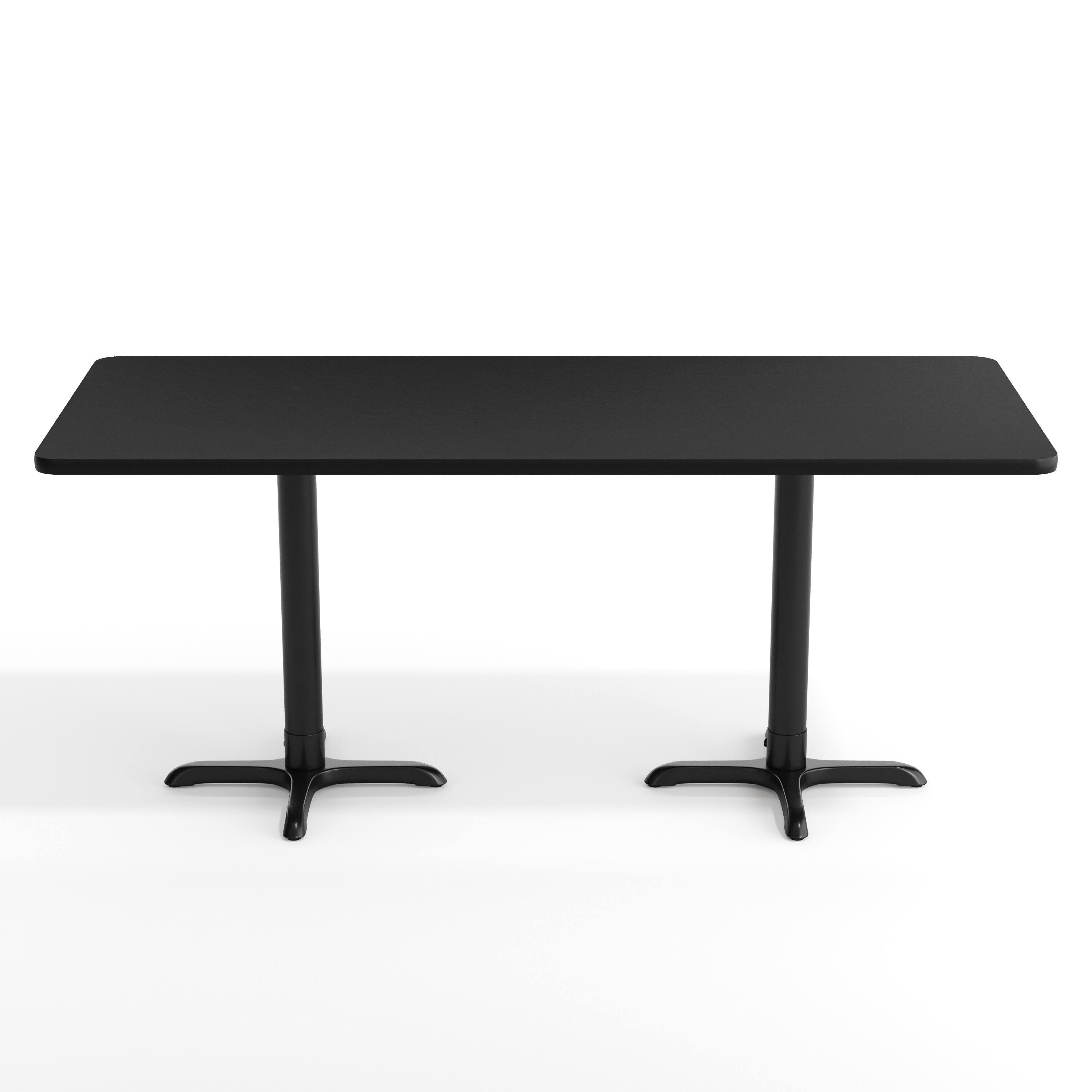 Alt View 9. Emma + Oliver - Commercial Table Top with Dual Table Height Bases - Black.