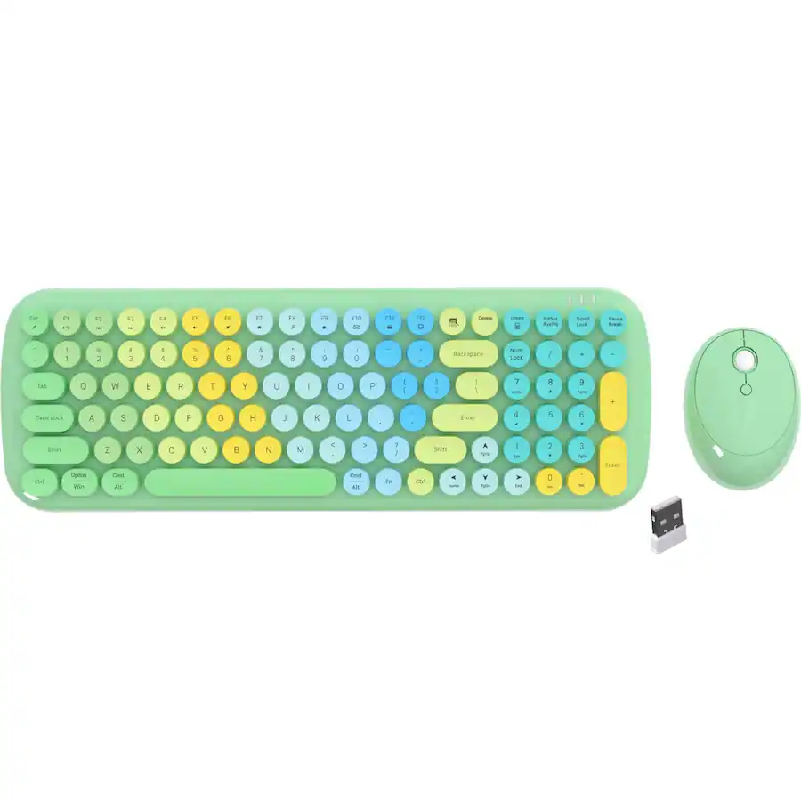 COTTAGE Keyboards And Mouse Combos Colorful Gradient Rainbow Colored ...