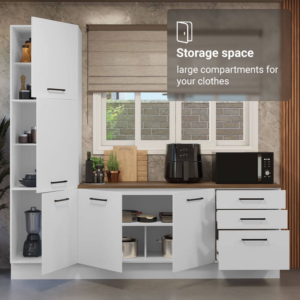 Storage space  
large compartments for your clothes