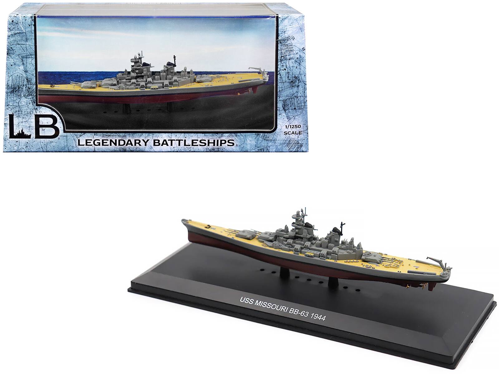 LB Legendary Battleships  
1/1250 Scale  
USS Missouri BB-63 1944