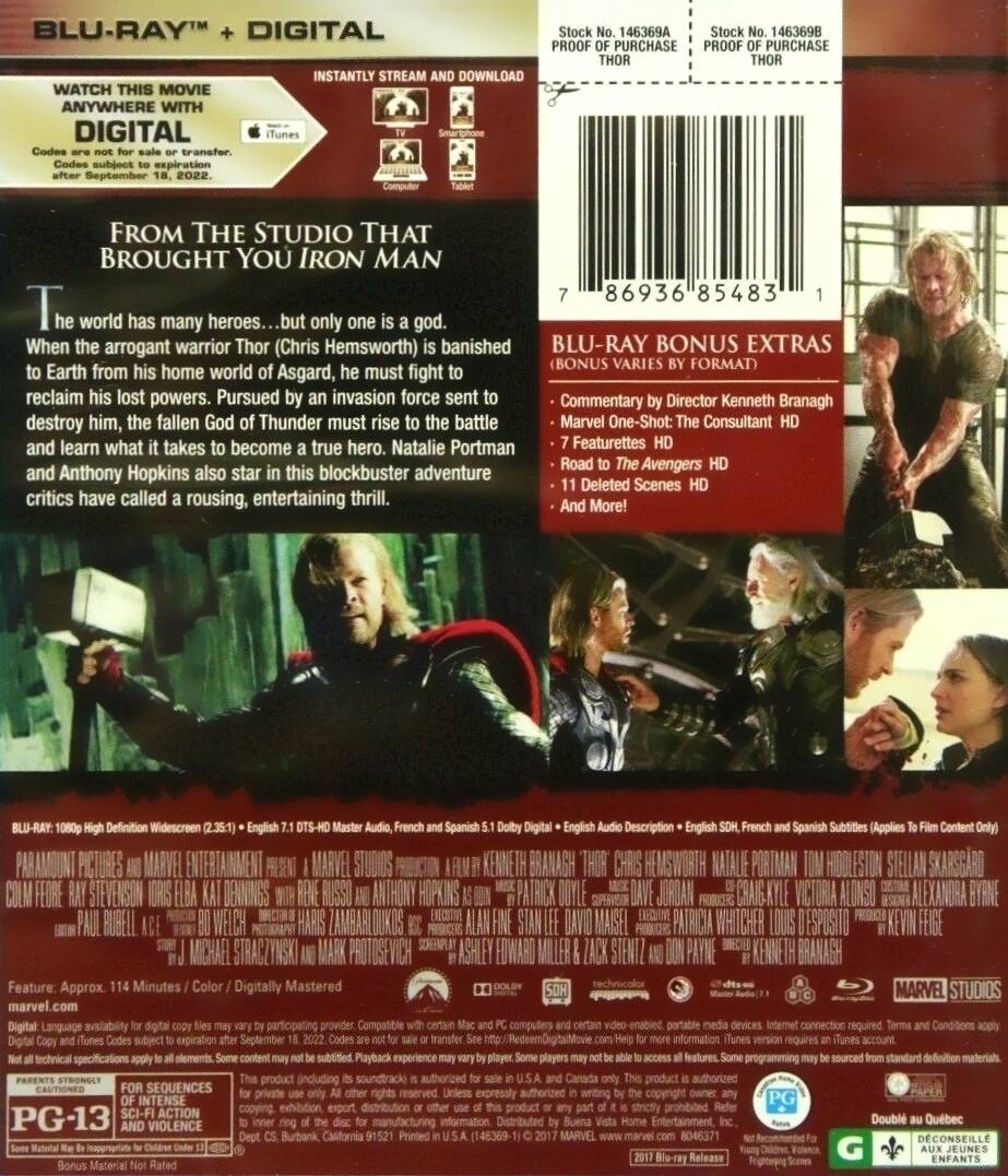 Alt View 1. Thor   - BLU-RAY.