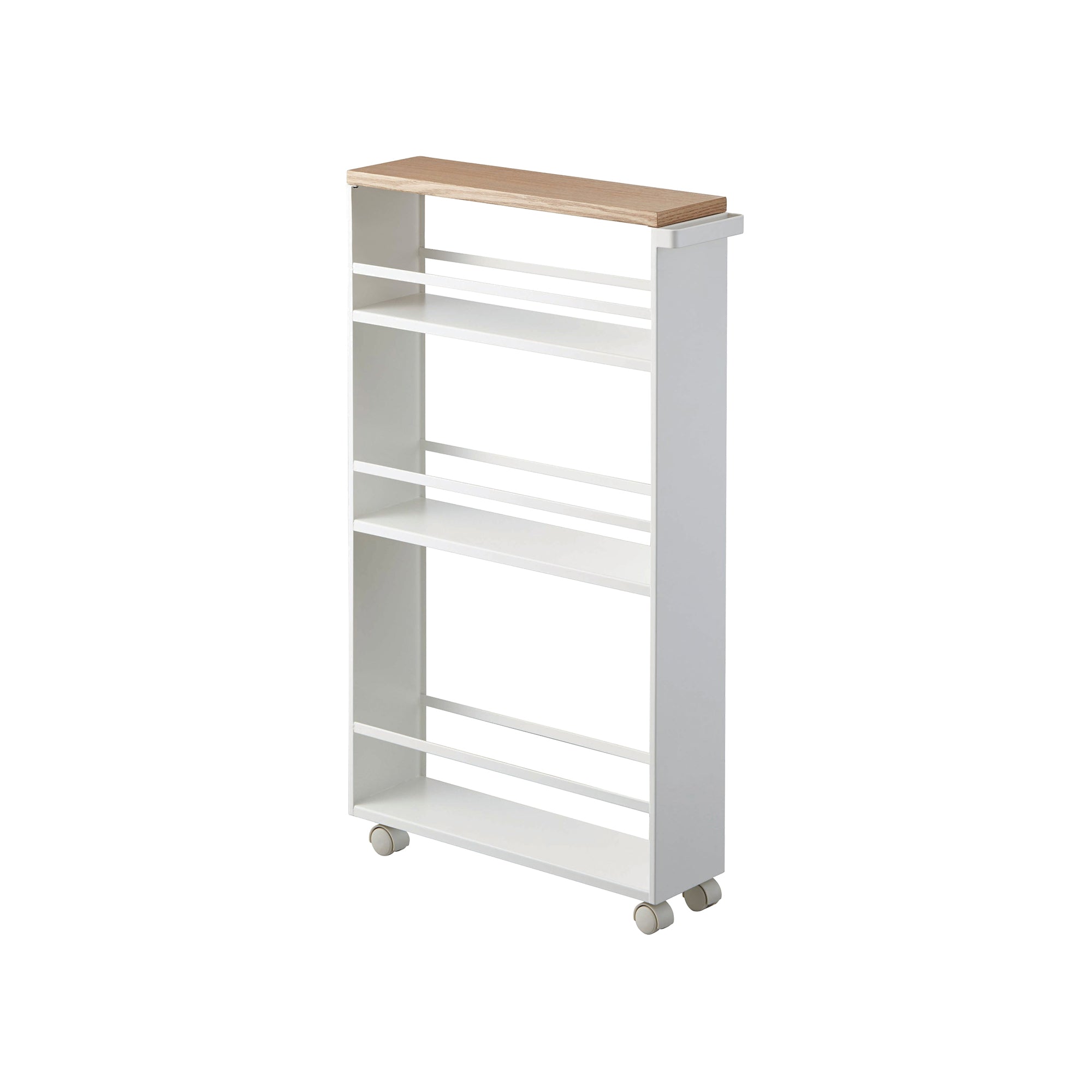 Alt View 5. Yamazaki Home - Slim Storage Cart (32" H)  - Steel - White.