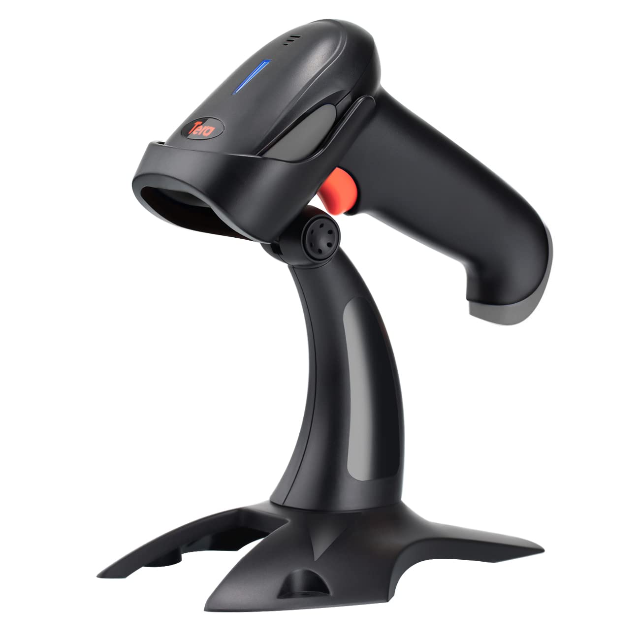 Front. Tera - Tera 1D 2D QR Wireless Barcode Scanner with Stand and Battery Level Indicator HW0002.