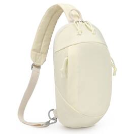Unique Bargains - Small Sling Bag with RFID Blocking Mini Fanny Pack Convertible Crossbody Anti Theft Chest Bag for Travel Hiking - Beige