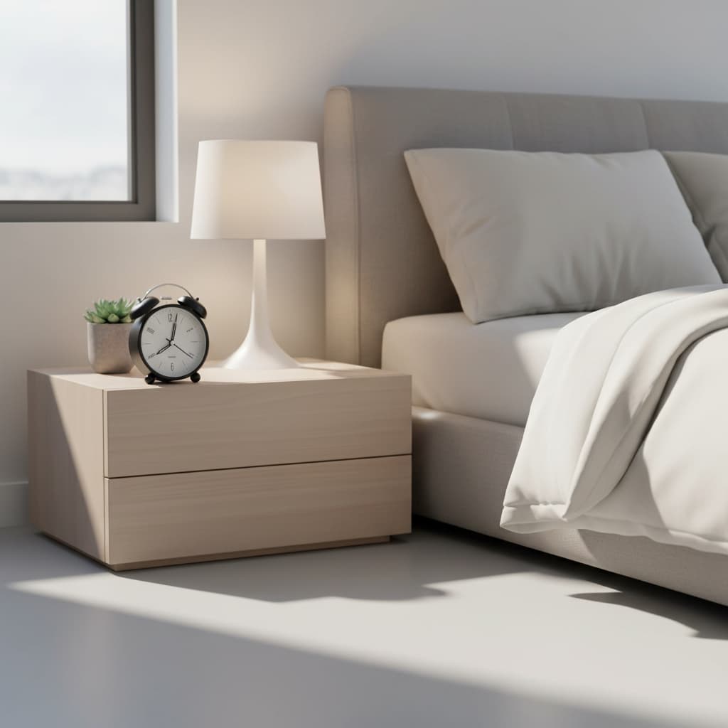 Alt View 1. FINEAK - 4" Twin Bell Loud Silent Alarm Clock with Night Light, Battery Operated, Black - Black.