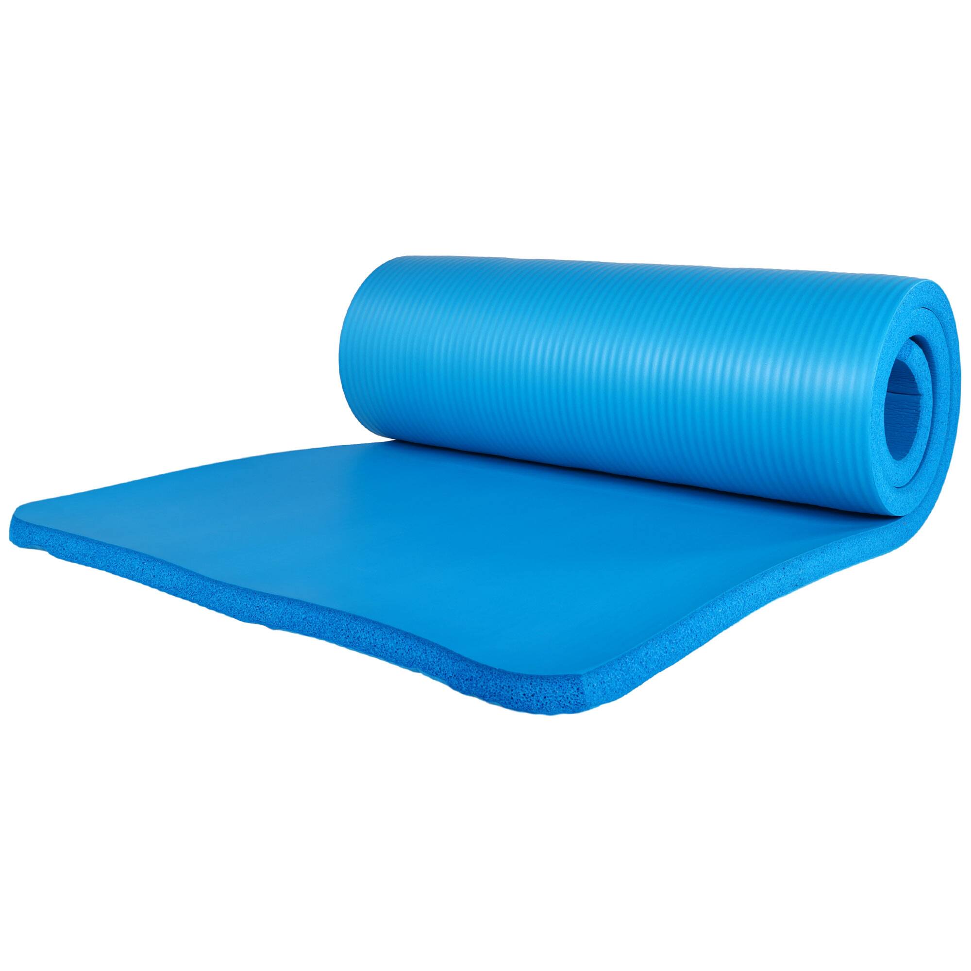 Alt View 8. BalanceFrom Fitness - BalanceFrom Fitness 71"x24" Anti Tear Yoga Mat w/Strap, Knee Pad & Blocks, Blue - Blue.