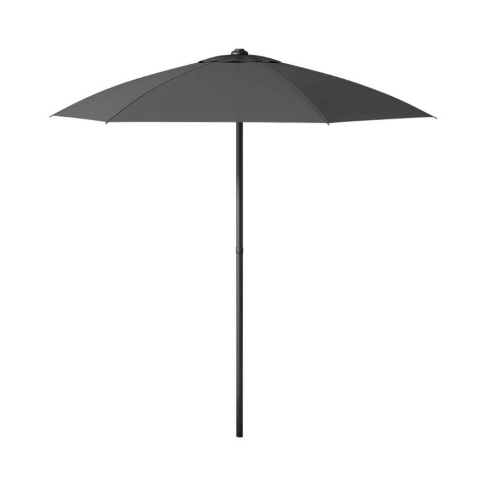 Left. Mondawe - 6.8 FT Patio Umbrella with Air Vent and Metal Ribs - Deep Gray.