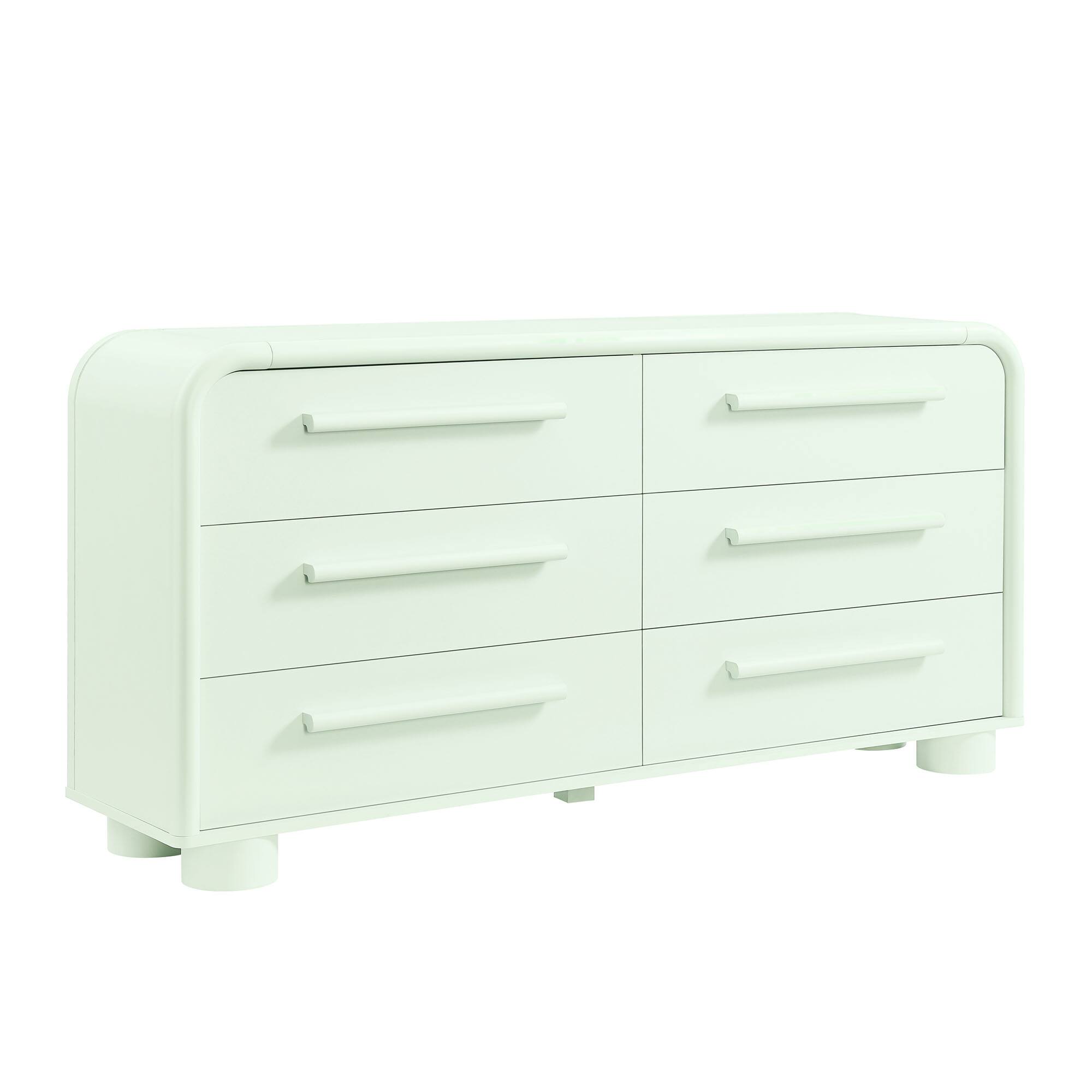 Angle. Modway - Bellamy Curved 6-Drawer Dresser by Modway - Sage.