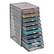 Front. Mind Reader - File Storage Drawers, Desk Organizer, Multi-Purpose, Crafts, Office, Metal Mesh, 10.75"L x 14"W x 21.25"H, Silver - Silver.