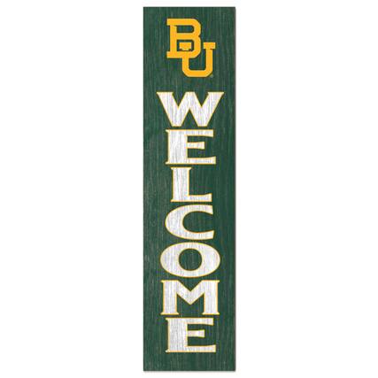 Front. Jardine - Baylor Bears 12'' x 48'' Welcome Leaner - Green.