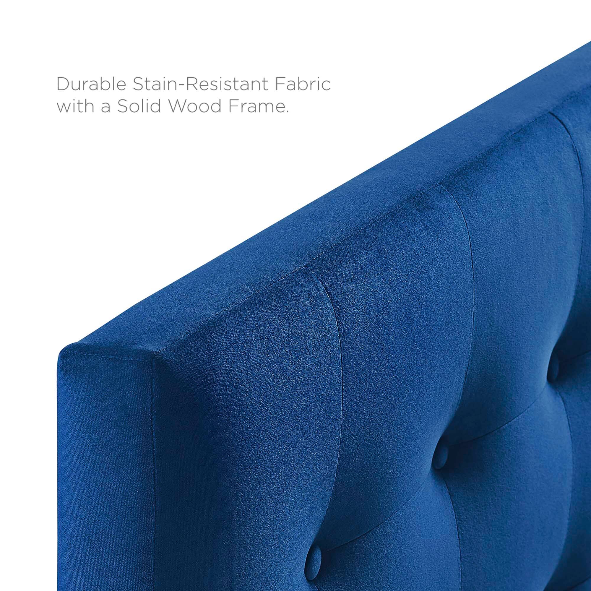 Durable Stain-Resistant Fabric with a Solid Wood Frame.