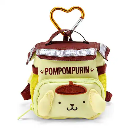 Front. Hello Kitty - Sanrio Character Mascot Bag Clip Keychain | Pompompurin - Brown.