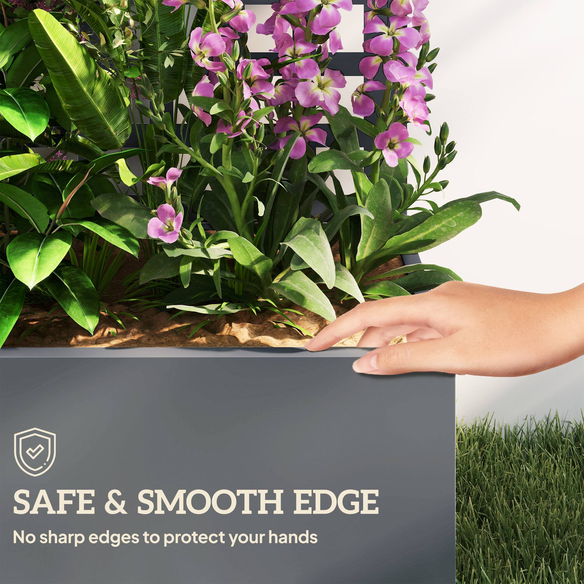 SAFE & SMOOTH EDGE  
No sharp edges to protect your hands
