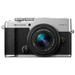 OM System - PEN Mirrorless Camera, w/14-42mm f/3.5-5.6 III Lens - Silver