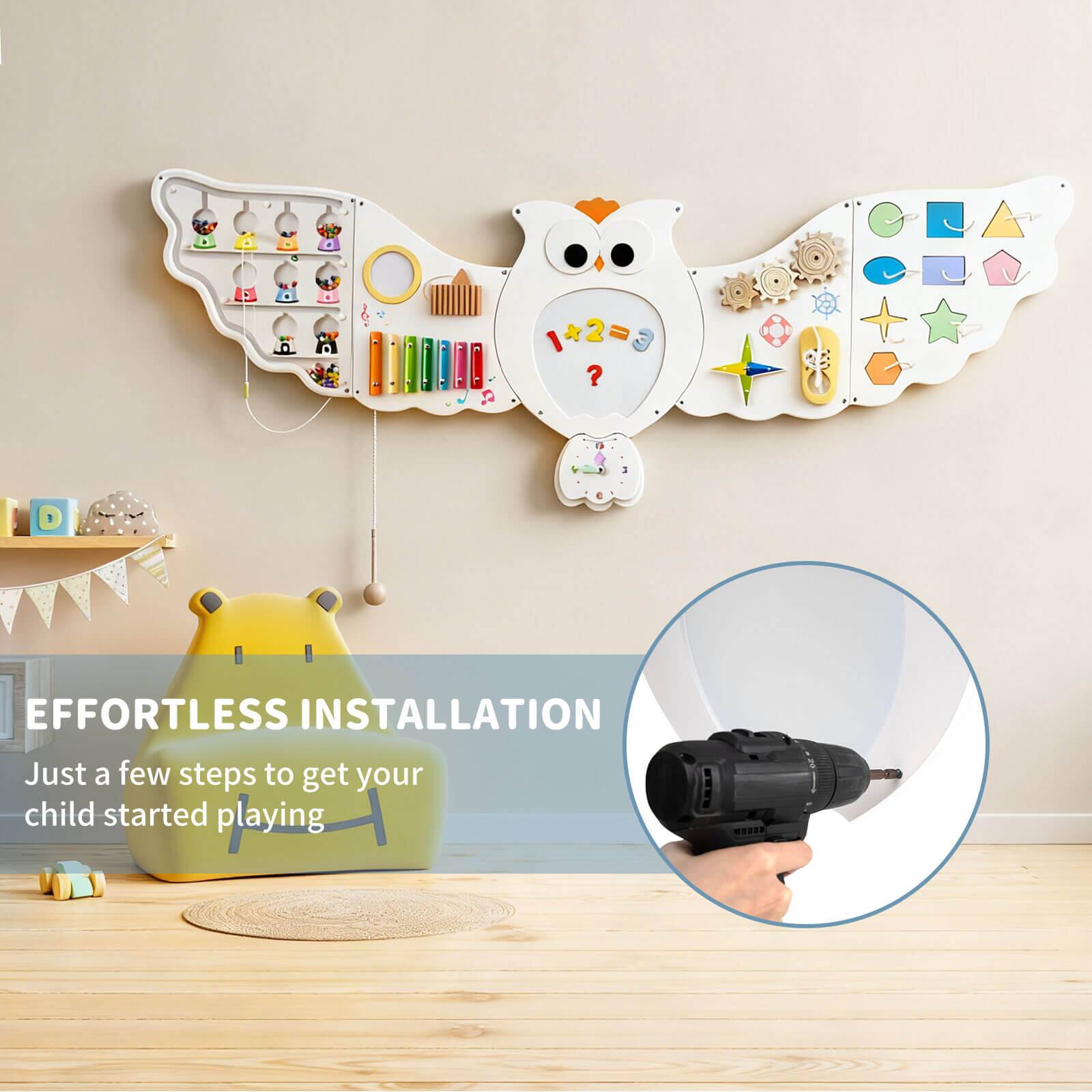 1+2= x 2 1 ? 3

EFFORTLESS INSTALLATION
Just a few steps to get your child started playing