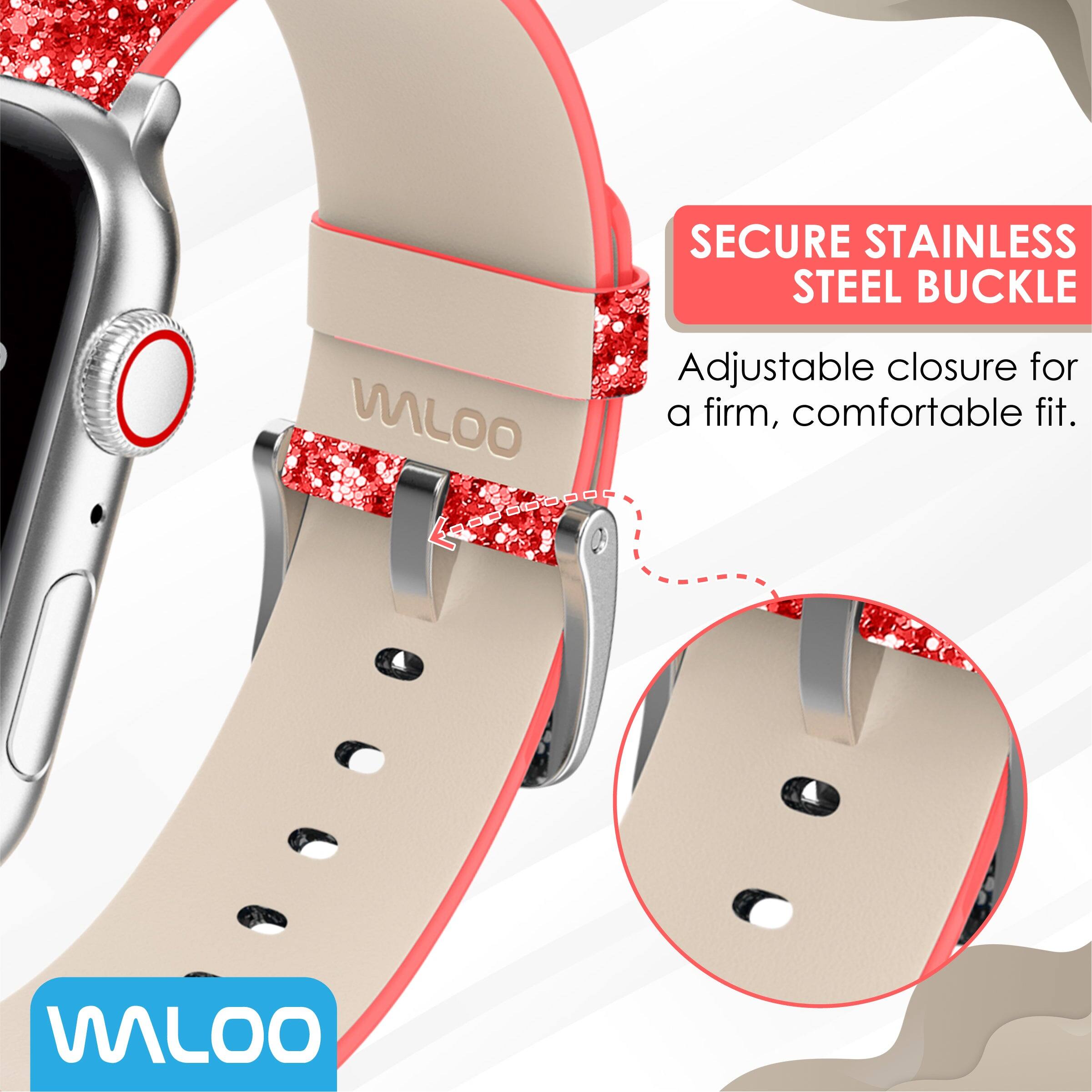 SECURE STAINLESS STEEL BUCKLE  
Adjustable closure for a firm, comfortable fit.  
MALOO