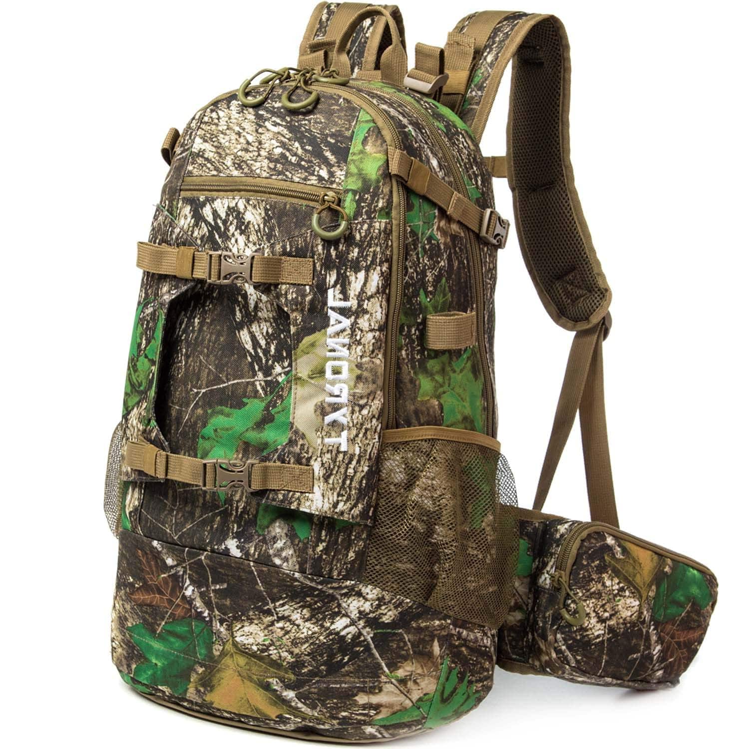 Stamp n Camp - Backpack Outdoor Gear Pack With Bow And Carry System For Hunting. (camo-green) - Camo-khaki