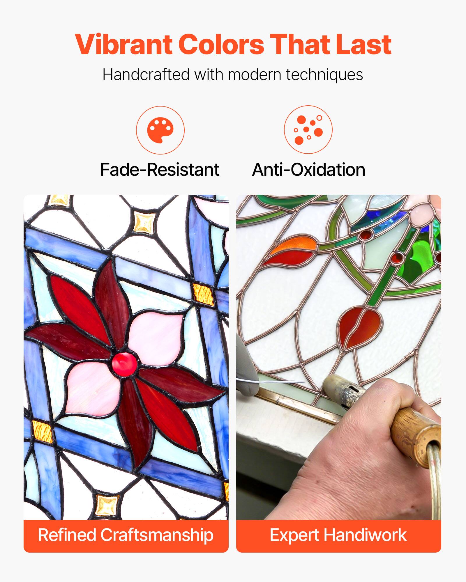 Vibrant Colors That Last  
Handcrafted with modern techniques  
Fade-Resistant  
Anti-Oxidation  
Refined Craftsmanship  
Expert Handiwork