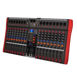 5 CORE - Audio Mixer 16 Channel DJ Soundboard USB Interface Bluetooth Mixing Console w Repeat Delay +48V
