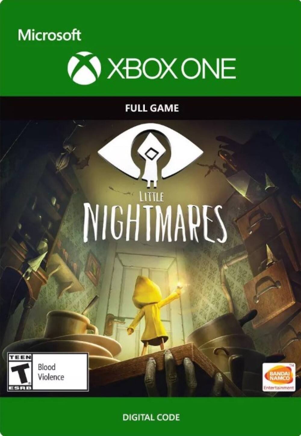 Microsoft XBOX ONE FULL GAME LITTLE NIGHTMARES TEEN Blood T Violence ESRB BANDAI NAMCO Entertainment DIGITAL CODE - T (Teen 13+)