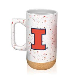 Indigo Falls - Illinois Fighting Illini 18oz. Speckle Cork Mug - Cream