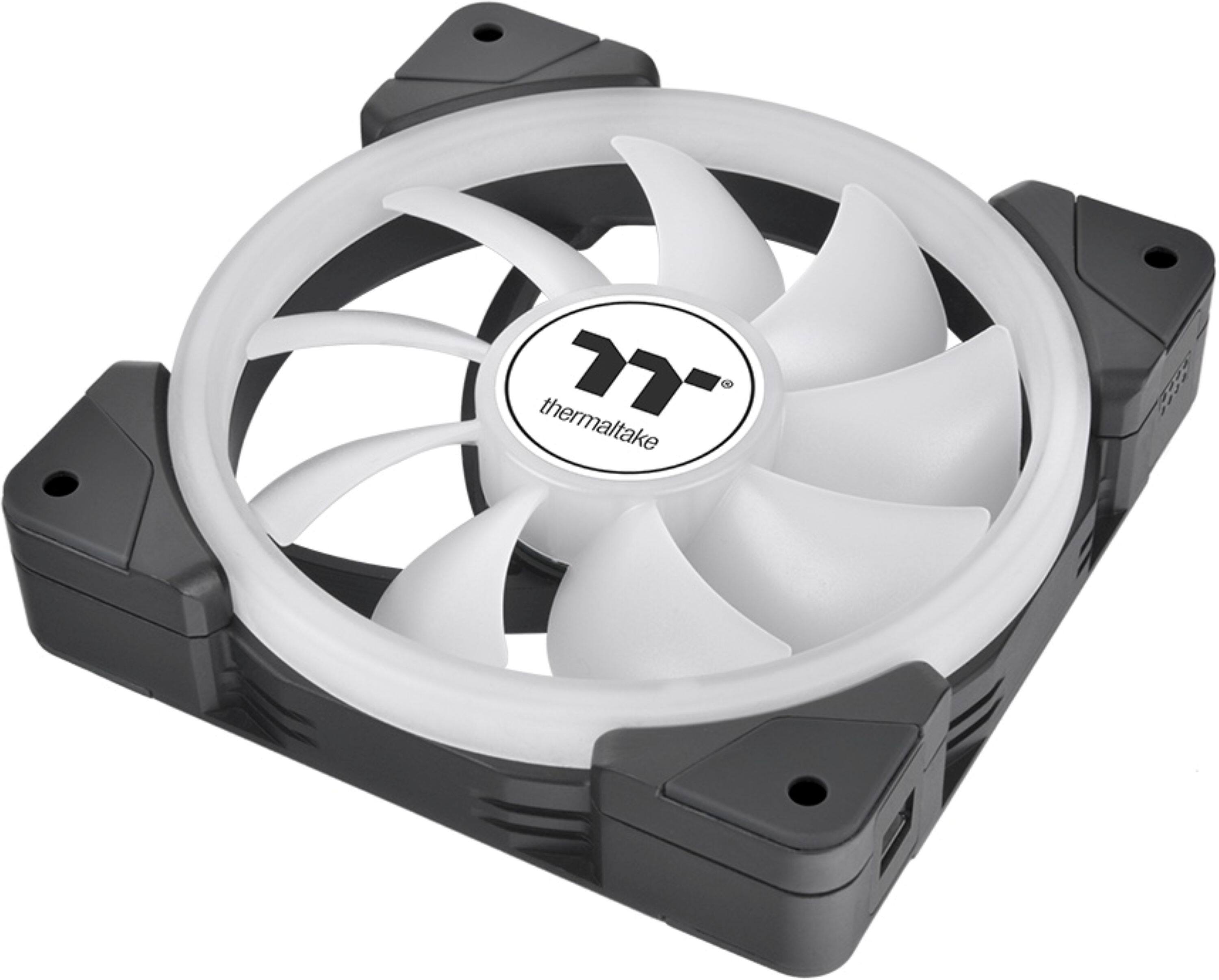 Alt View 11. Thermaltake - SWAFAN EX12 ARGB Sync 120mm Computer Case Cooling Fan TT Premium Edition (3-Pack) - Black.