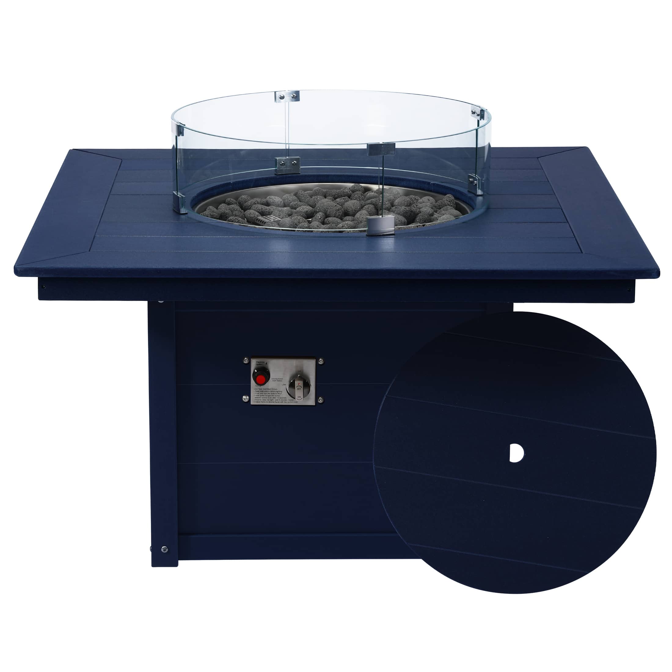 "WestinTrends - Helios 42"" Modern Outdoor Patio Propane Square Fire Pit Table" price history on PriceWatchPro