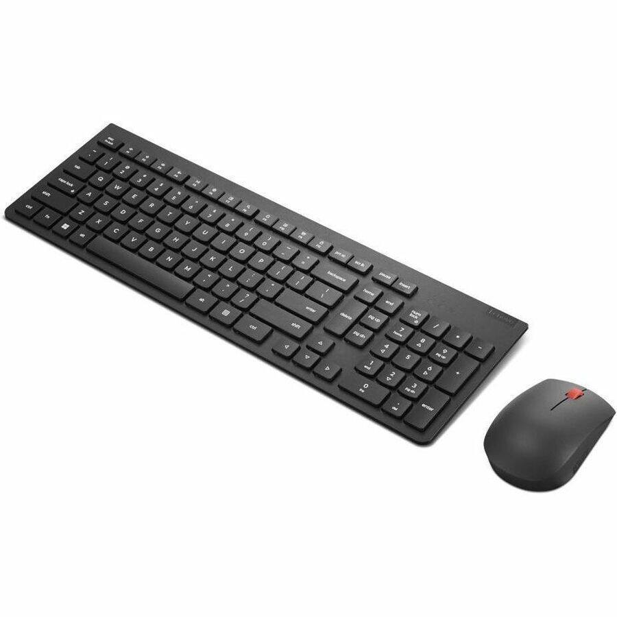 Alt View 7. Lenovo - Lenovo Essential Wireless Keyboard & Mouse Combo, Gen 2 - Black - USB Type A Wireless RF 2.40 GHz Keyboard - English - Macaron.