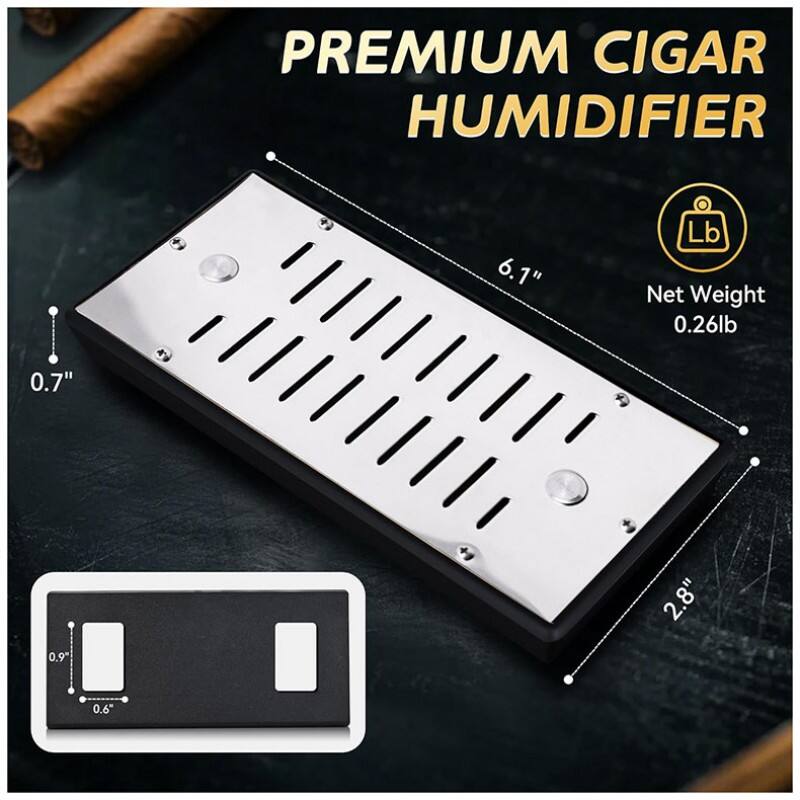 PREMIUM CIGAR HUMIDIFIER  
6.1"  
Net Weight 0.26lb  
0.7"  
0.9"  
2.8"  
0.6"