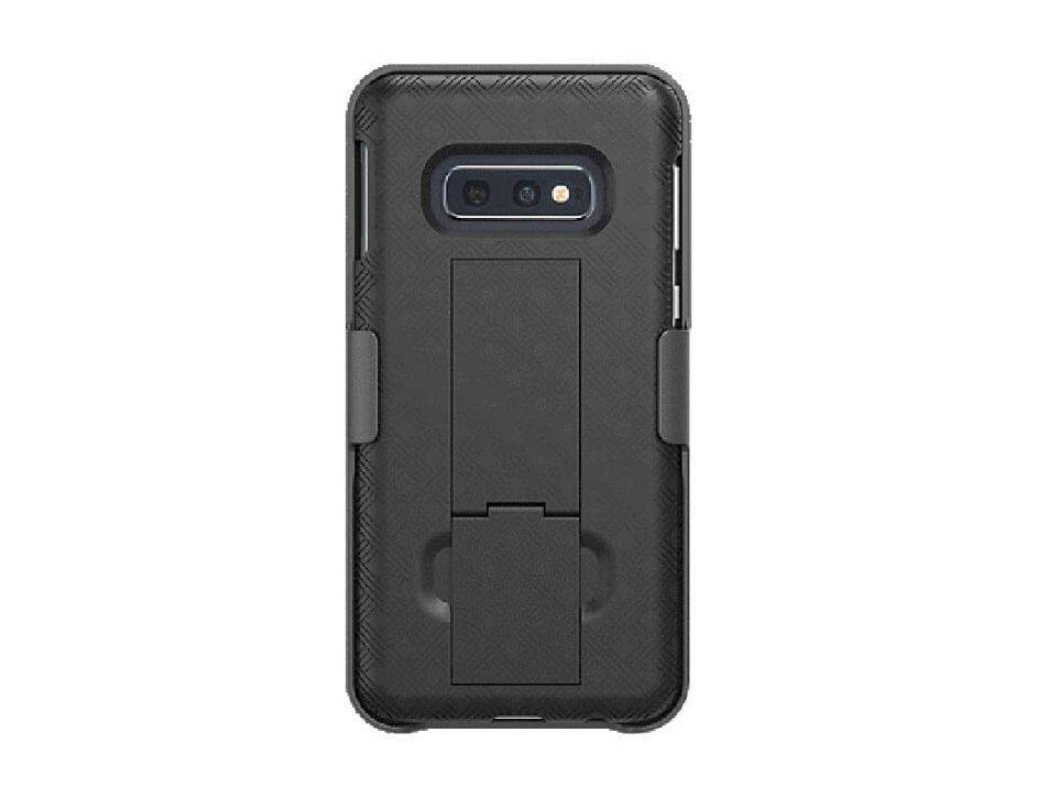 Front. Verizon - Verizon Shell and Holster for Galaxy S10e - Black.