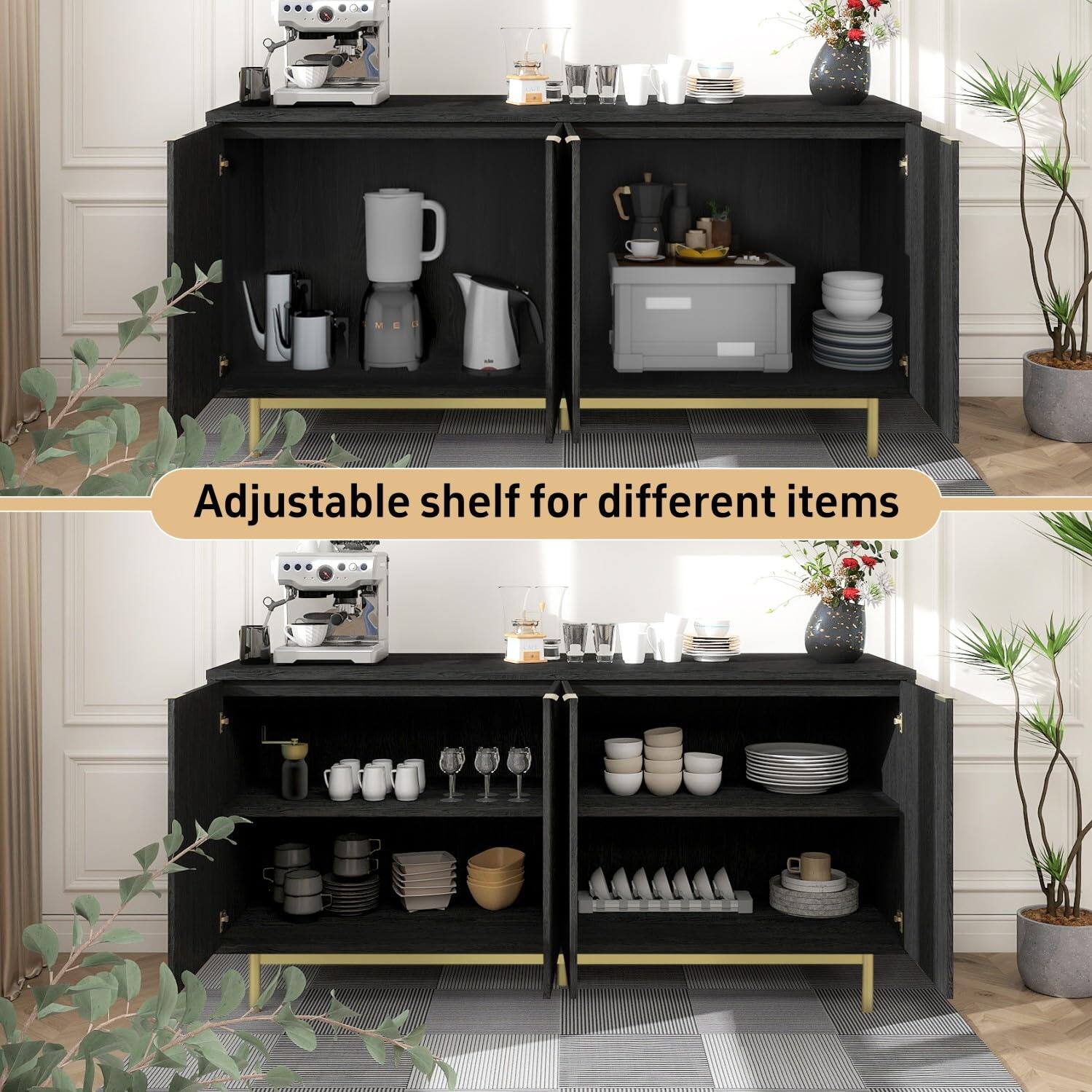 Adjustable shelf for different items