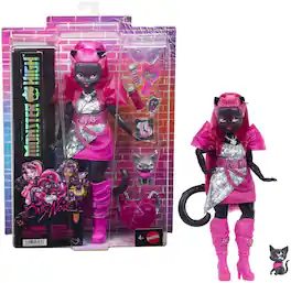 Mattel - Collectible - Monster High Catty Noir Doll with Pet Cat Amulette - COLLECTIBLES - Multicolor