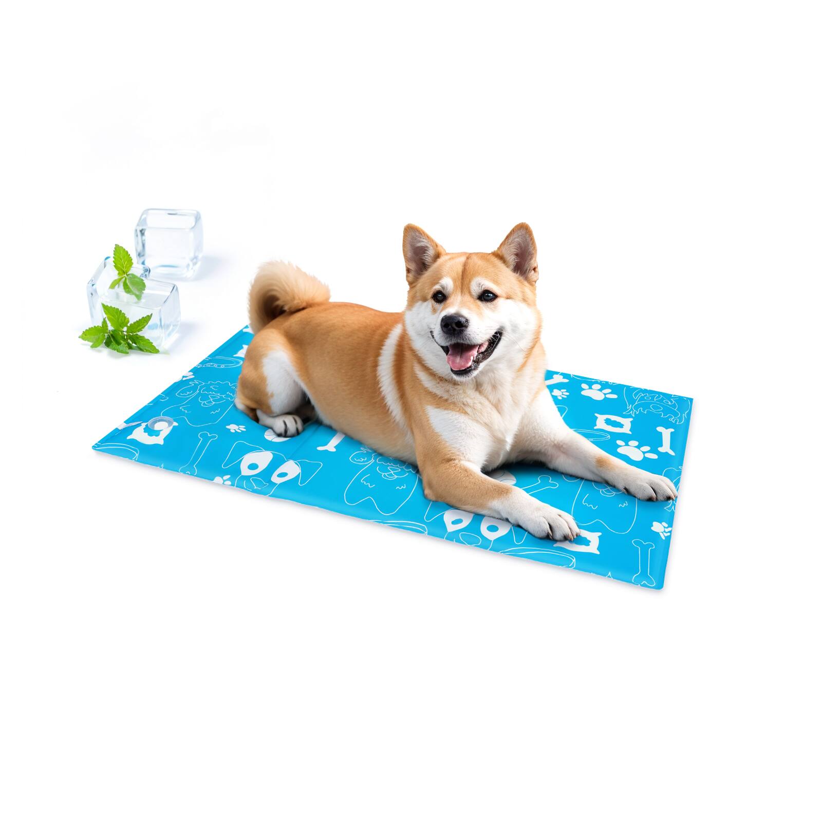 Alt View 8. Ownpets - Pet Cooling Mat Leak-proof Ice Pad for Dogs, Size L - Sky Blue.