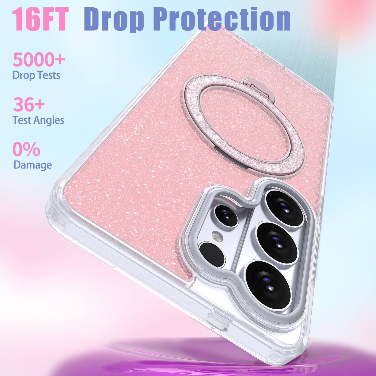 16FT Drop Protection  
5000+ Drop Tests  
36+ Test Angles  
0% Damage