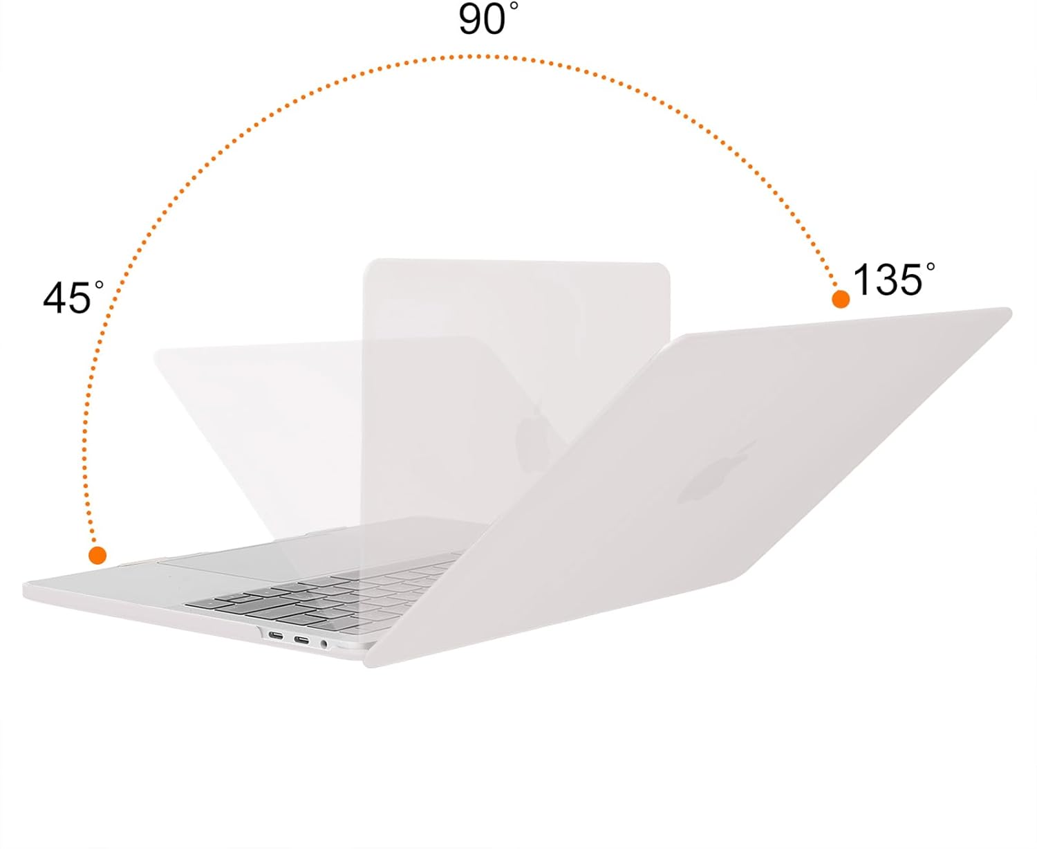 Back. mosiso - Hard Shell Case for 13-inch MacBook Pro 2016-2026 A2338 A2289 A2251 A2159 A1989 A1706 A1708 - Stone Gray.