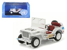 1944 Jeep Willys UN United Nations 1/43 Diecast Model Car by Greenlight - White