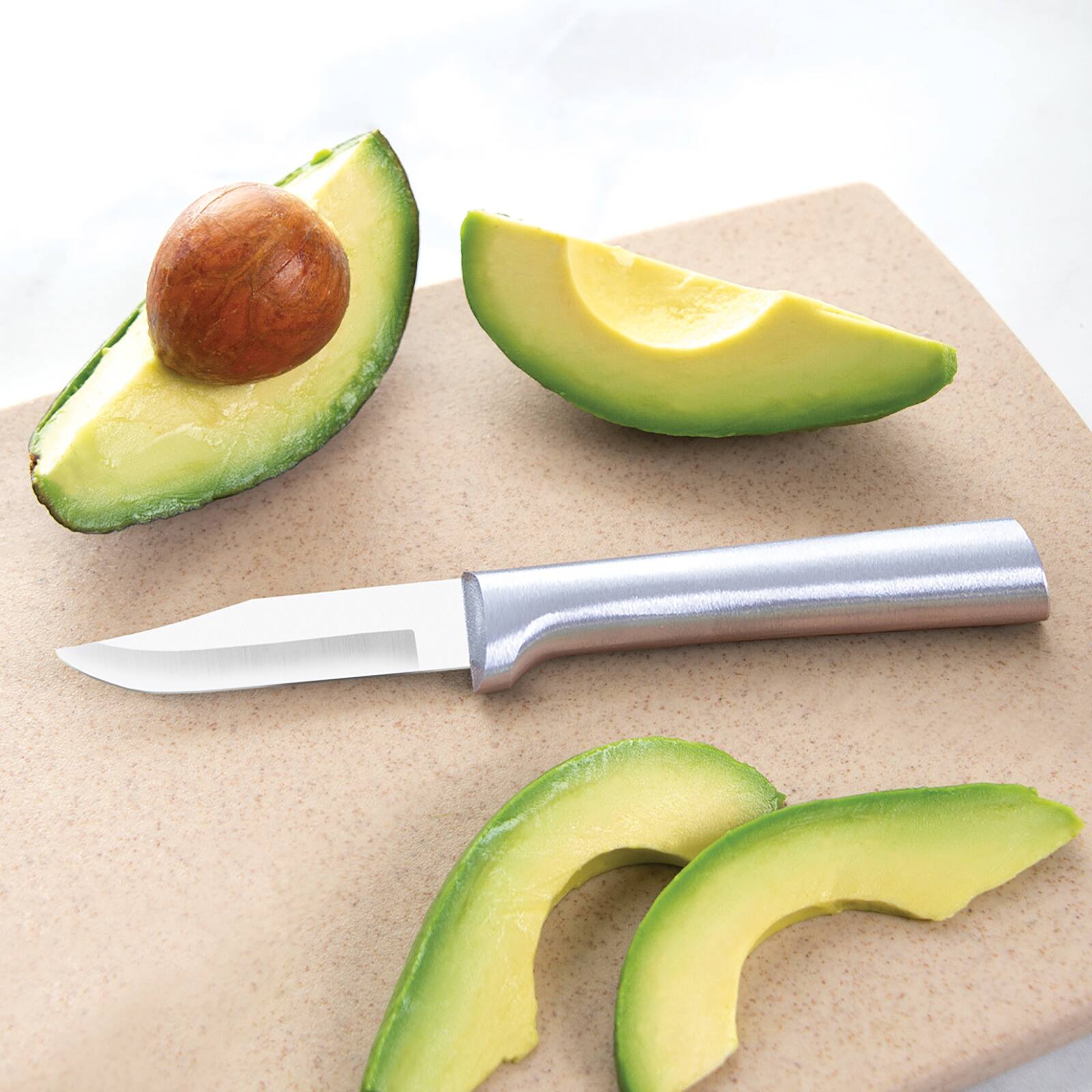 Alt View 4. Rada - Cutlery 2.5-Inch Peeling Paring Knife, Aluminum Handle - Silver.