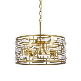 Elegant Lighting - Kennedy 18.5 inch pendant in - Brass