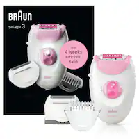 Braun - Silk-épil 3, Epilator for Women for Long-Lasting Hair Removal - White/Pink - Alt_View_Zoom_11