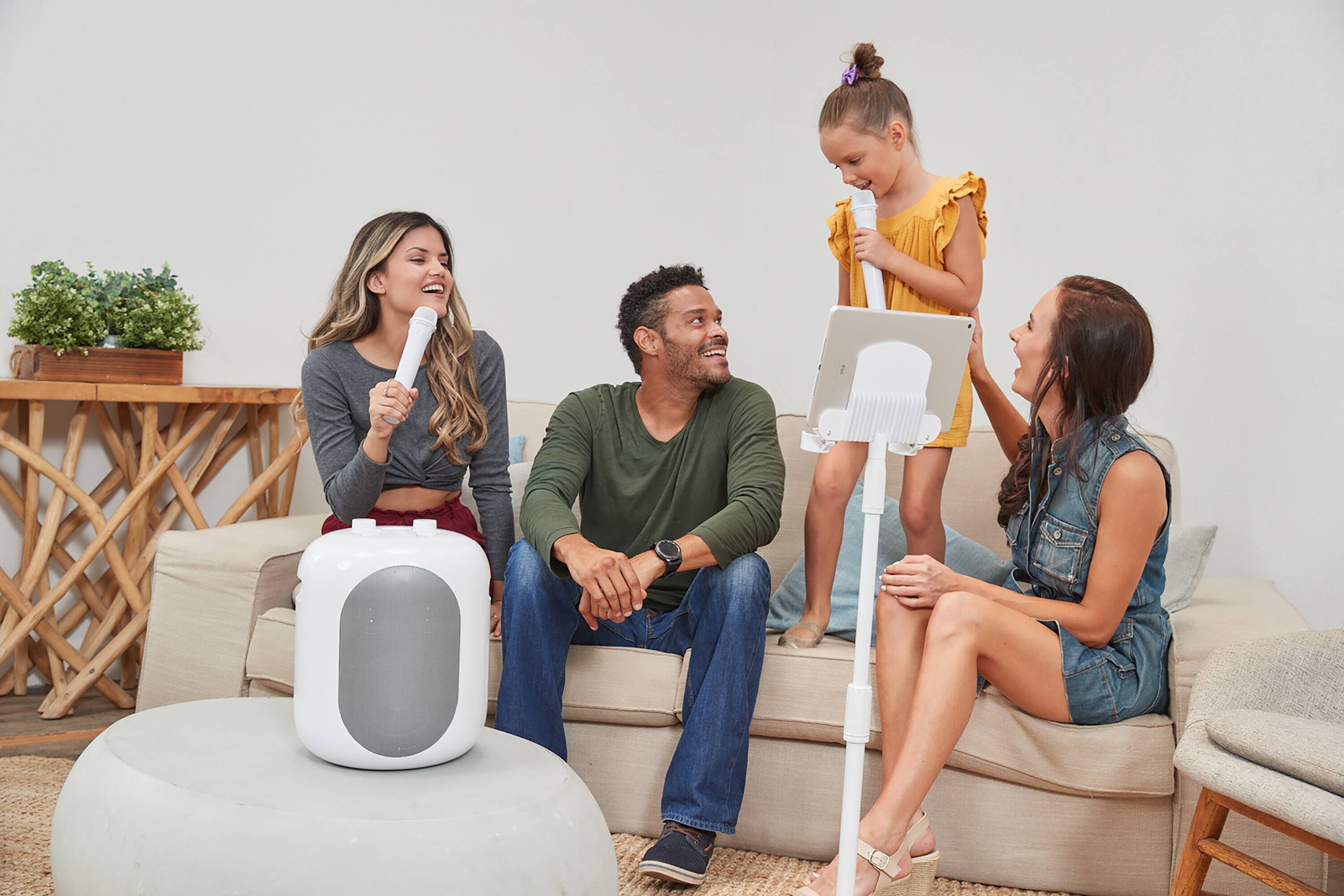 Back. Singing Machine - Home Stage Wireless Bluetooth Karaoke system - White.