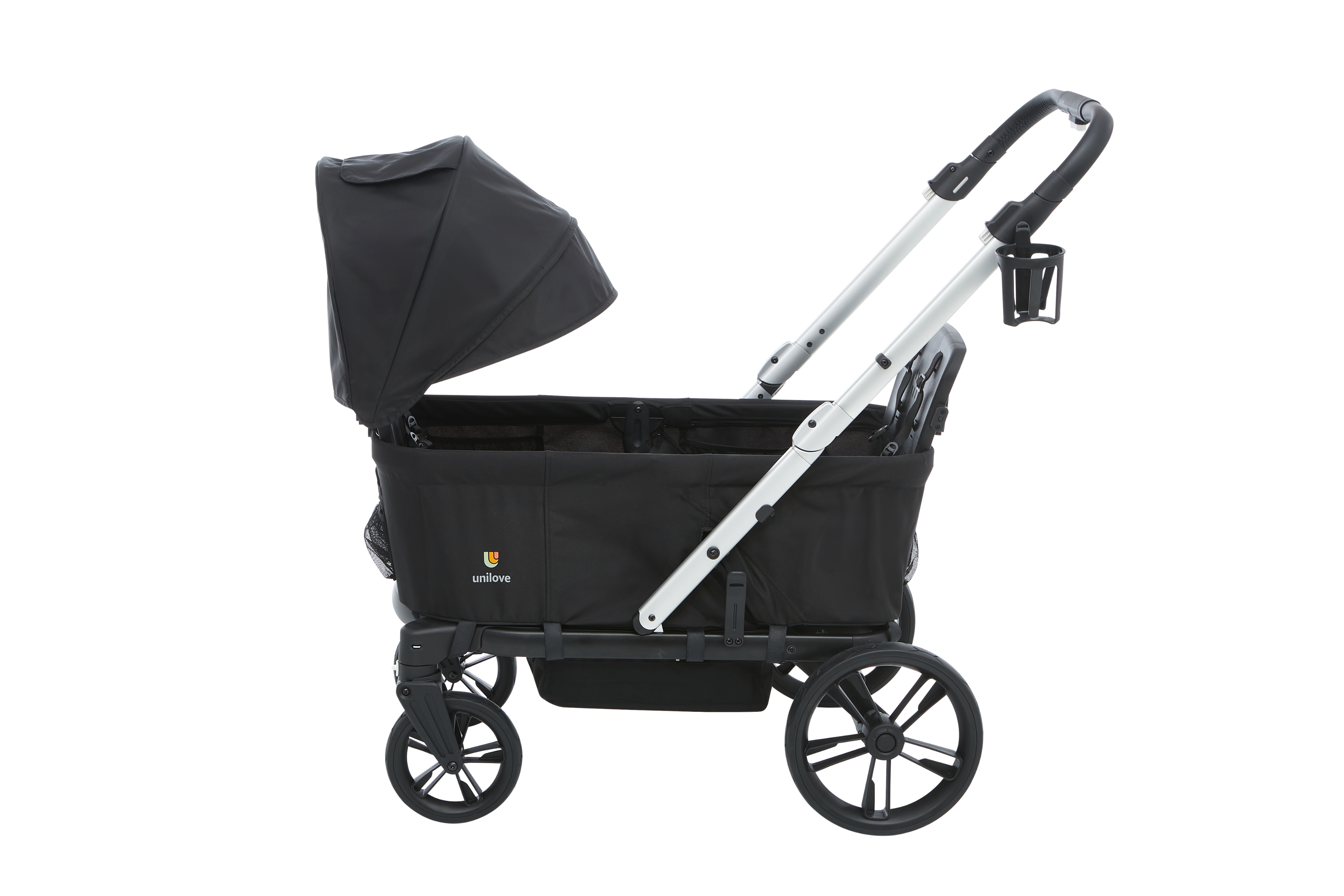 Alt View 4. Unilove - Trio Trolly - Onxy Black.