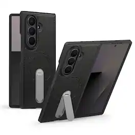 Dteck - for Samsung Galaxy Z Fold7 Slim Case with Integrated Kickstand,Shockproof Non-Slip Hybrid Cover,Compatible with Mag Safe - Black